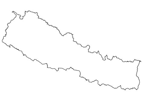 Nepal Map Outline coloring page - Download, Print or Color Online for Free