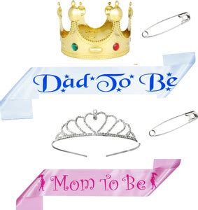 Unique Creations Mom to Be -Dad to Be sash with Heart & King Crown ...