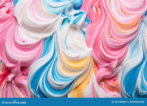 Whimsical Delights: Vibrant Swirls of Ice Cream and Sweets Stock ...