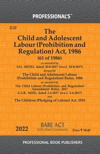 Child And Adolescent Labour (Prohibition And Regulation) Act, 1986 ...