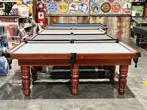Cedar Colour Pool Snooker Billiard Table 7ft Slate with Green felt