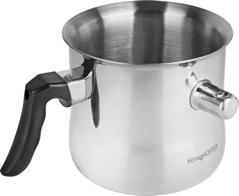 Milk Pot 1.5 L Milk Pan Cooking Pot Double Boiler Double Walled Butter ...