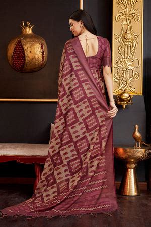 Buy Maroon Saree Online at Best Price in India | Karagiri