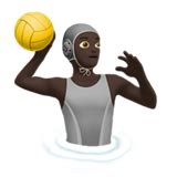 🤽🏿 Person playing water polo: dark skin tone emoji copy paste png download