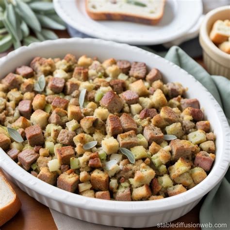 Sourdough Sausage and Sage Stuffing Recipe | Stable Diffusion Online