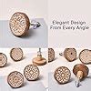 Indian-Shelf 6 Pieces Wooden Cabinet Knobs – Polished Round Boho Floral ...