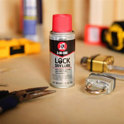 3-IN-ONE Lock Dry Lube 2.5-oz Clear Premium Lock Lubricant with ...