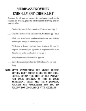 Medipass Provider Enrollment Form - Fill and Sign Printable Template Online