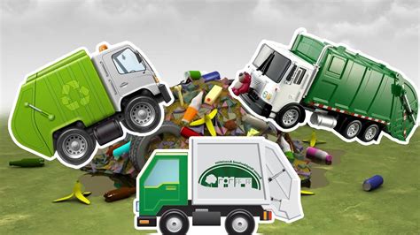 垃圾车玩具 | 垃圾车工作 | 卡车为孩子 | 孩子们的视频教育 - YouTube