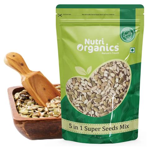 Nutri Organics Roasted 5 in 1 Super Seeds Mix 1kg For Weight Loss - No ...