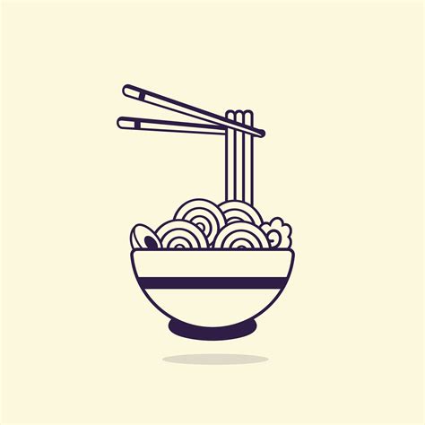 Pho Noodles Premium Vector, Best Minimal Asian Food Clip Art Vector ...