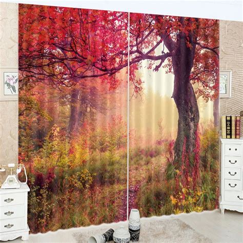 Autumn Trees Fall Scenery 3D Printing Window India | Ubuy