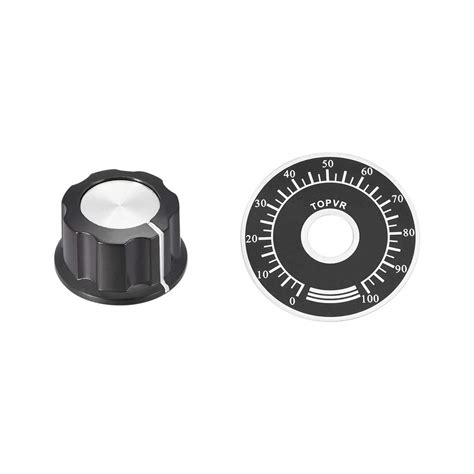uxcell Plastic Potentiometer Rotary Knob 6mm Insert Shaft with 40mm 0 ...