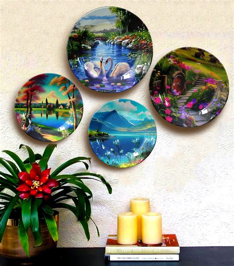 Buy JIKRAA® Nature 3D Art Decorative Ceramic Wall Plate | Wall Decor ...