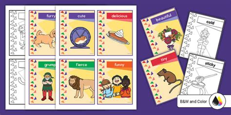 Image result for Adjective Cards Printable