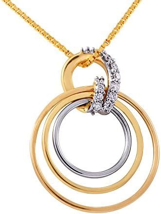 Joyalukkas Pride Diamond Collection 18K Yellow Gold and Diamond Pendant ...
