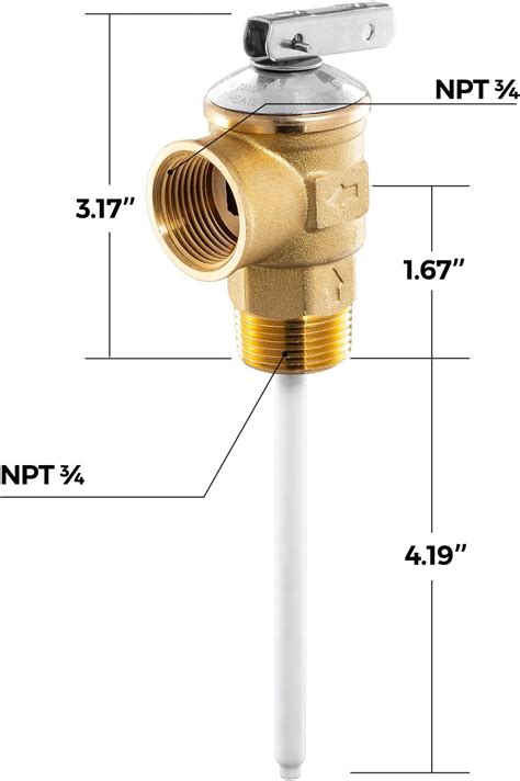 FOGATTI Temperature and Pressure Relief Valve 210°F India | Ubuy