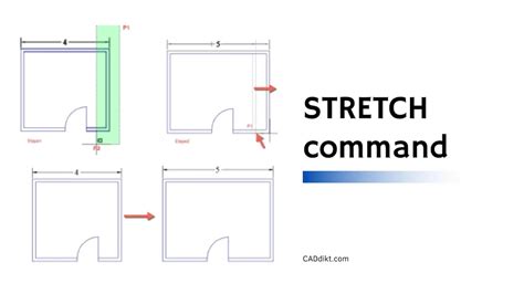 Image result for Using Stretch Command in AutoCAD