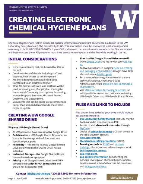 Chemical Hygiene Plan