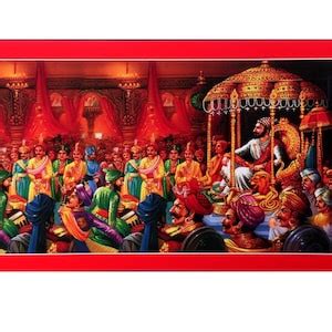 Buy Chattrapati Shivaji Maharaj Rajyabhishek Sparkle Print Wall Sticker ...