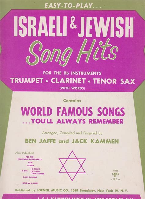Buy Easy-To-Play Israeli & Jewish Song Hits (Israeli & Jewish Songbooks ...