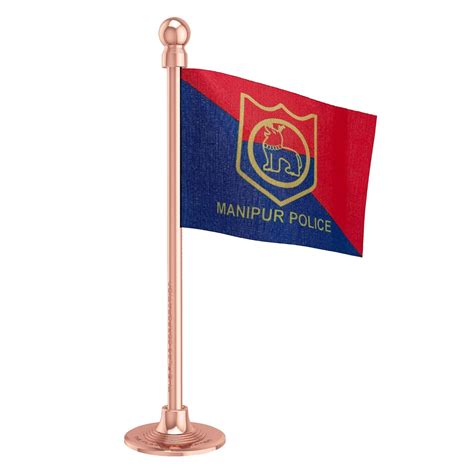 The Flag Corporation Manipur Police Car Dashboard Flag 2in x 3in with A ...