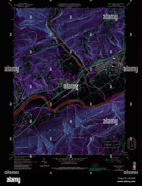 Jersey shore pennsylvania map hi-res stock photography and images - Alamy