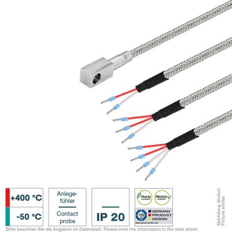 Anlegefühler mit Glasseide-Leitung | Testo Sensor GmbH