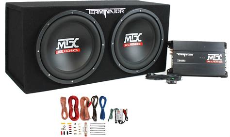 MTX TNP212D2 12" 400W RMS Dual Loaded 1200W Car Subwoofer Enclosure ...