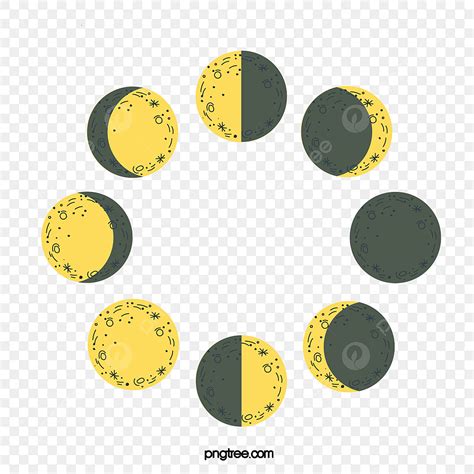 Moon Phases Of The Moon Clip Art - Moon Phases Clip Art