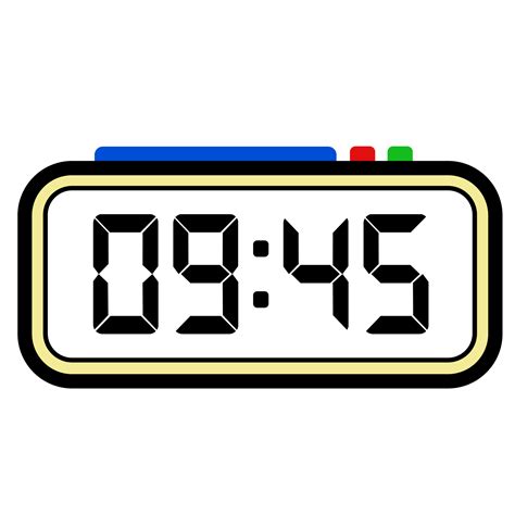 Digital Clock Time Show 9.45, Clock 24 Hours Illustration, Time ...