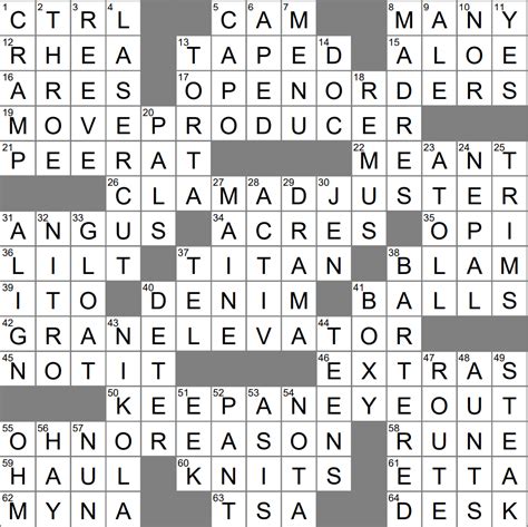 LA Times Crossword 3 Mar 23, Friday