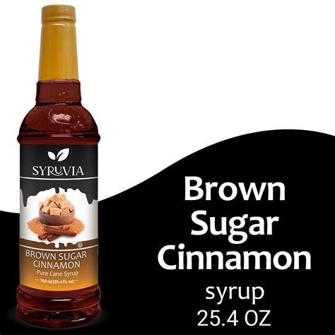 Syruvia Pure Cane Brown Sugar Cinnamon Coffee Flavoring Syrup, 25.4 fl ...