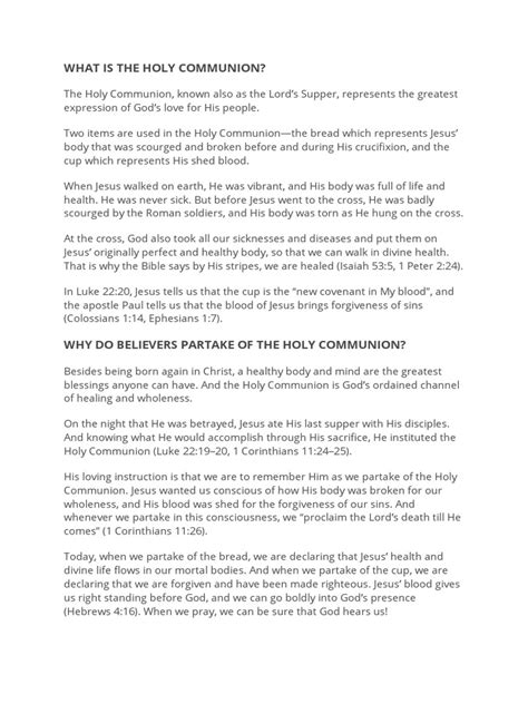 Holy Communion Explained 的图像结果