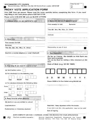 Proxy Voting Forms Oregon 的图像结果