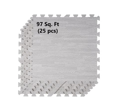 FACTORY SEALED ***Nisorpa 97 Sq. Ft Wood Grain Foam Tiles,24" x 24" 25 ...