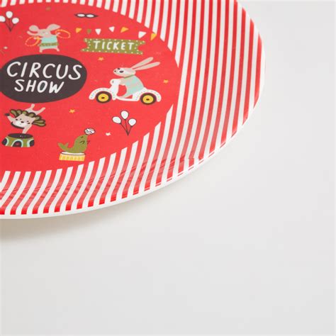 Buy Glee Circus Red Printed Round Melamine Dinner Plate - 27cm from ...