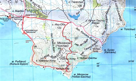 Карта мыс меганом 60 фото - wForm.ru