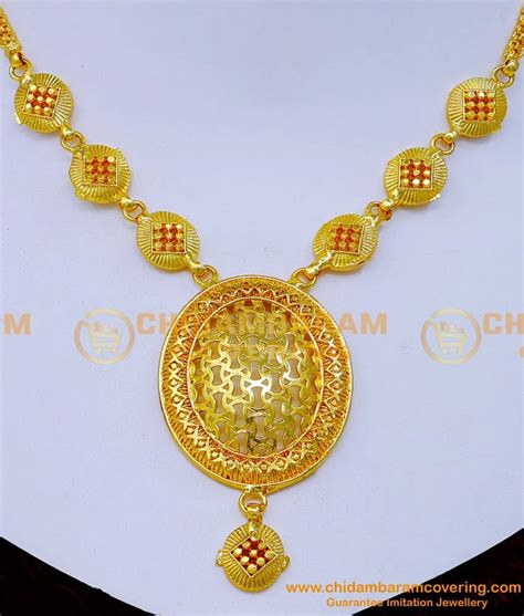 Buy Gold Design One Gram Gold Simple Necklace Designs Online