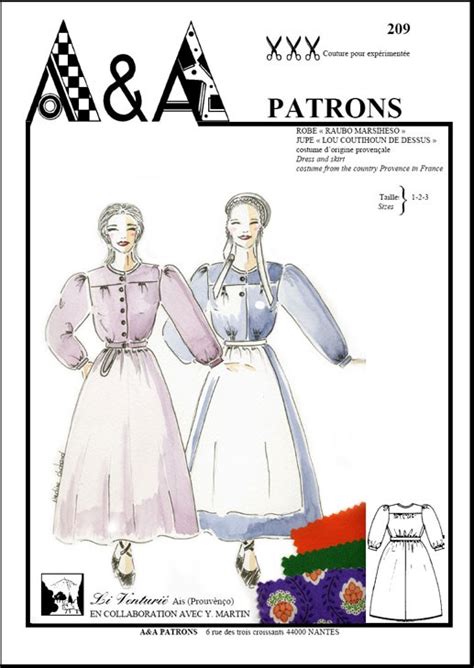 Dress and skirt from the country Provence P209 - A&A Patrons