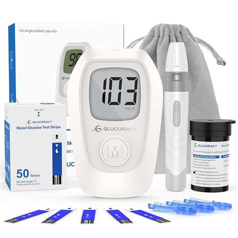 Amazon.com: Glucoracy G-425 Blood Glucose Monitor Kit, Blood Sugar Test ...