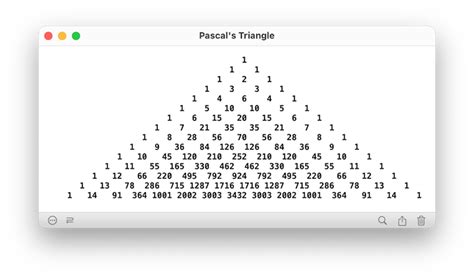 Image result for Pascal Triangle Code
