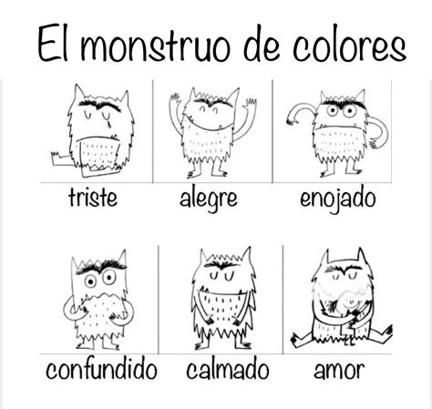 El monstruo de colores | Monstruo de las emociones, Emociones ...