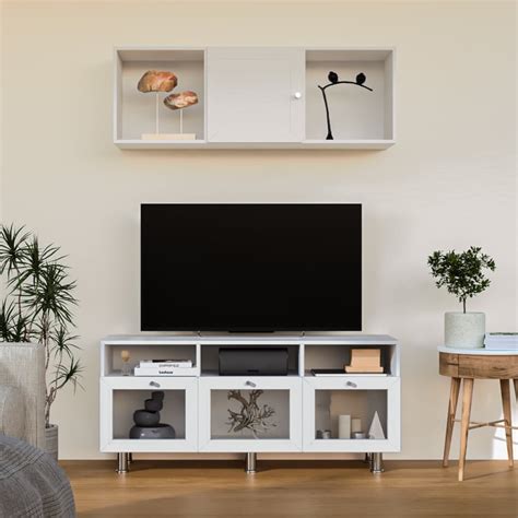 Buy Soho Medium TV Unit with 3 Multipurpose Cases - White from Home ...