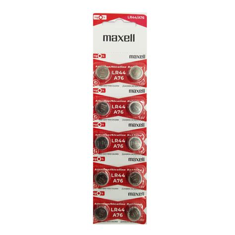 Maxell LR44 Alkaline Button Cell Battery AG13 357 1.5V - Pack of 10 ...