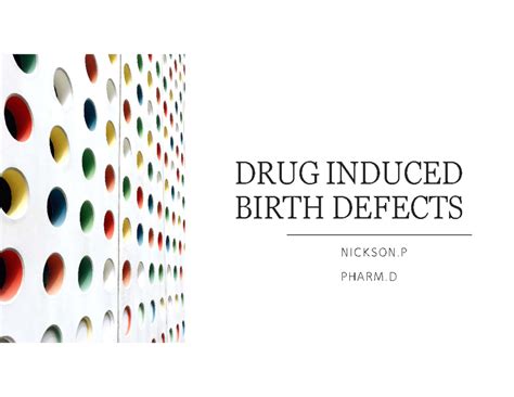 Drug Induced Birth Defects: Key Insights and Historical Impact - Studocu