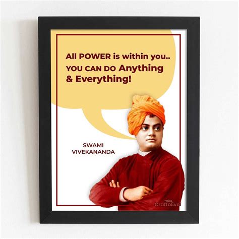 Craftolive Paper Swami Vivekananda Motivational Quote Wall Frame ...