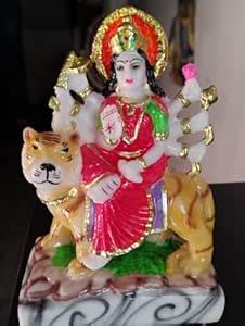 Buy KM PRODUCT Maa Durga Devi Idol Sherawali MATA Rani Murti for Pooja ...