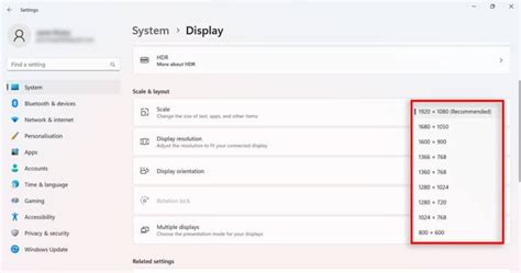 Image result for Screen Resolution Settings Windows 11