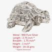 Silver Tortoise Feng Shui Statue Hallmark certified ~ caratcafe – CaratCafe
